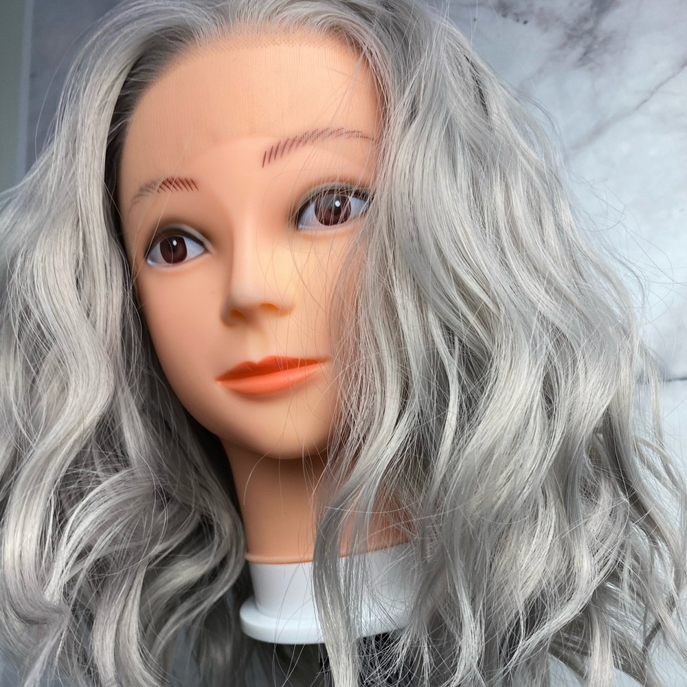 Gray Wig Short Gray Lace Wig